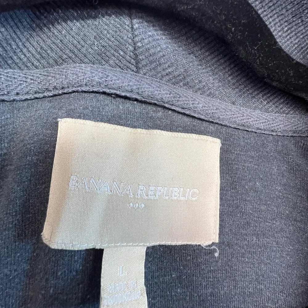 Banana Republic Mens Gray‎ Shawl Collar Pullover Sweatshirt Lounge Top